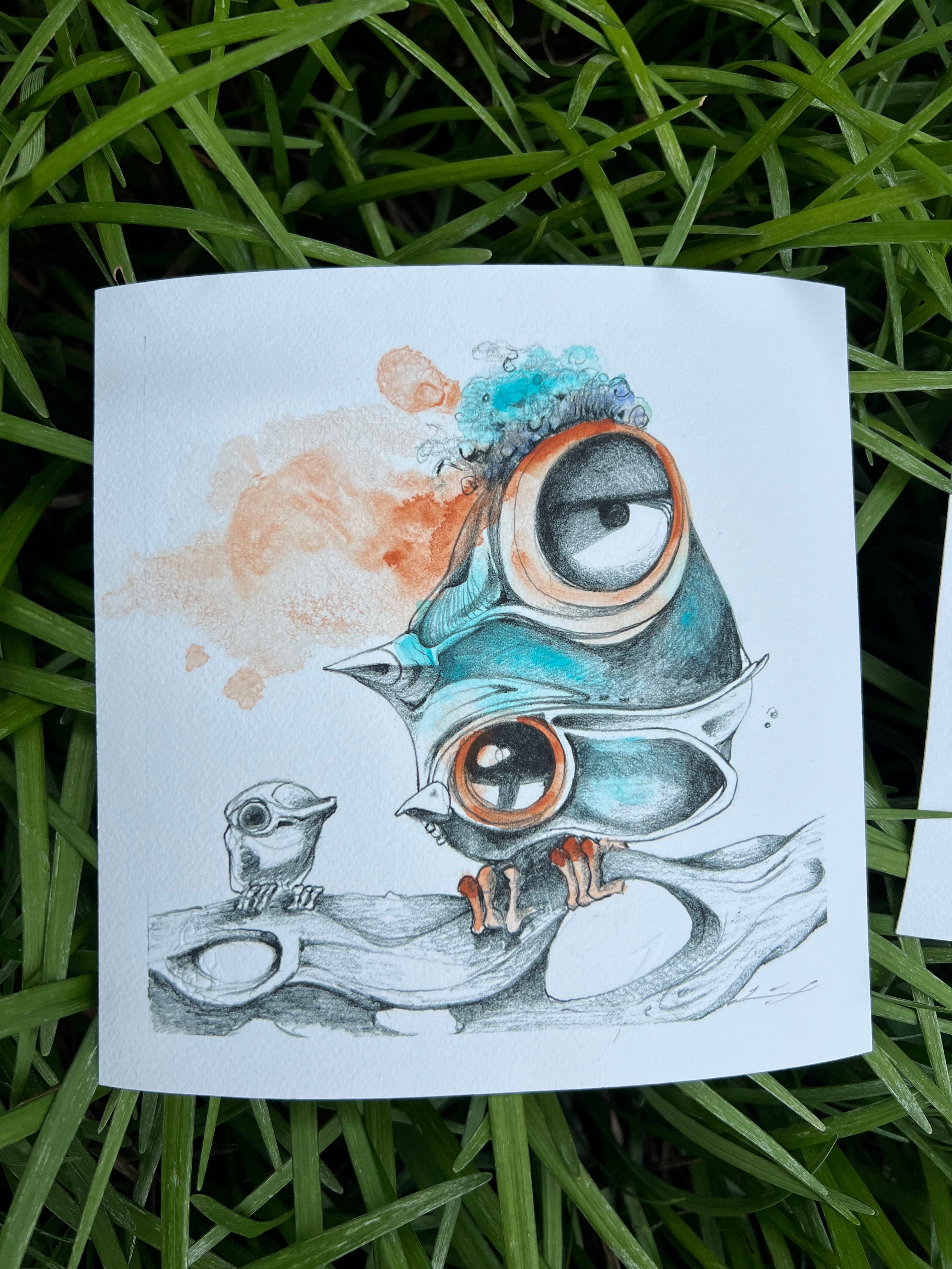 “Bird Study” Series - Print Set - Hand Embellished