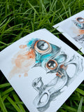 “Bird Study” Series - Print Set - Hand Embellished