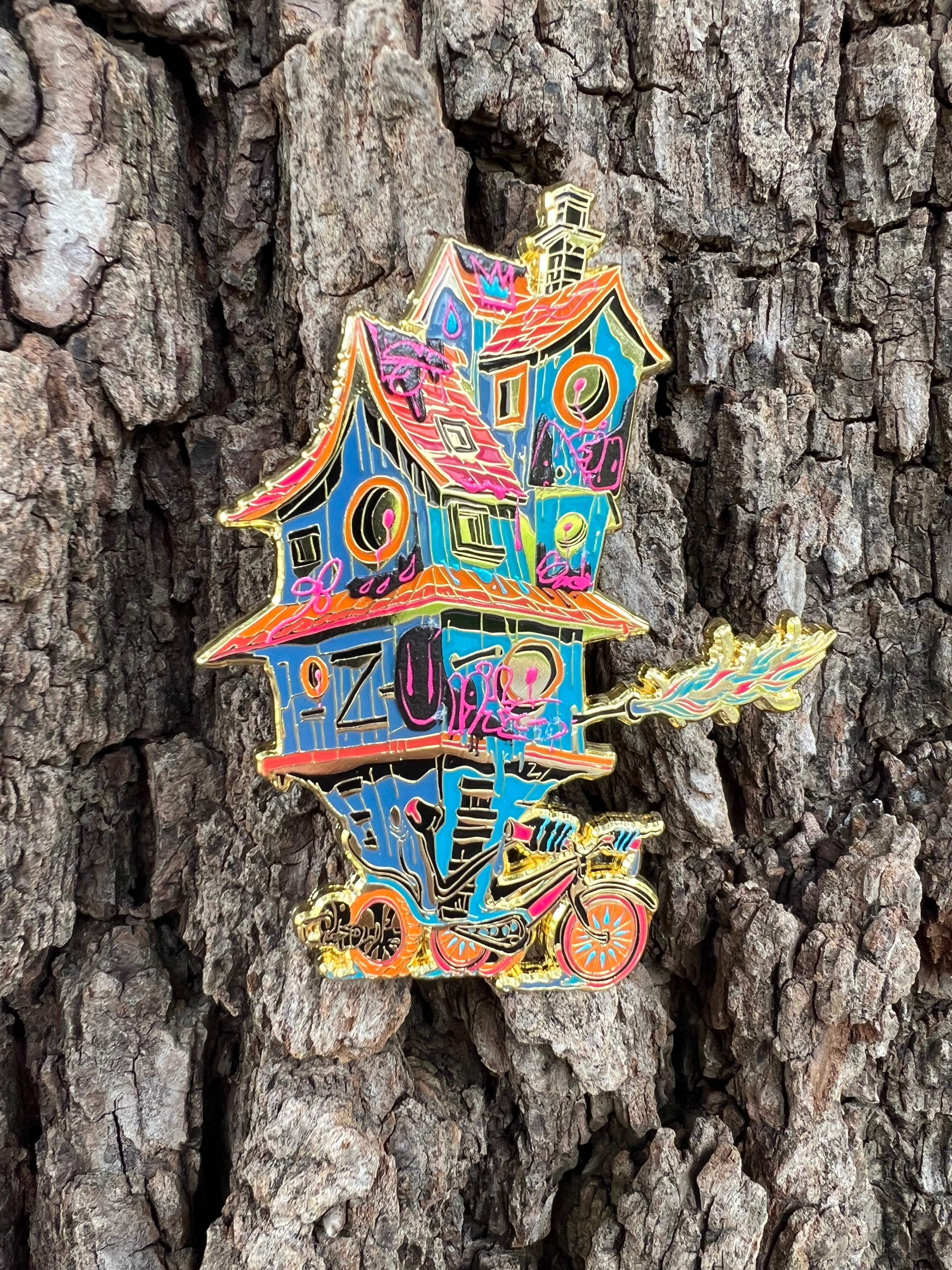 “Bike House" - Pin - Blue Cheer