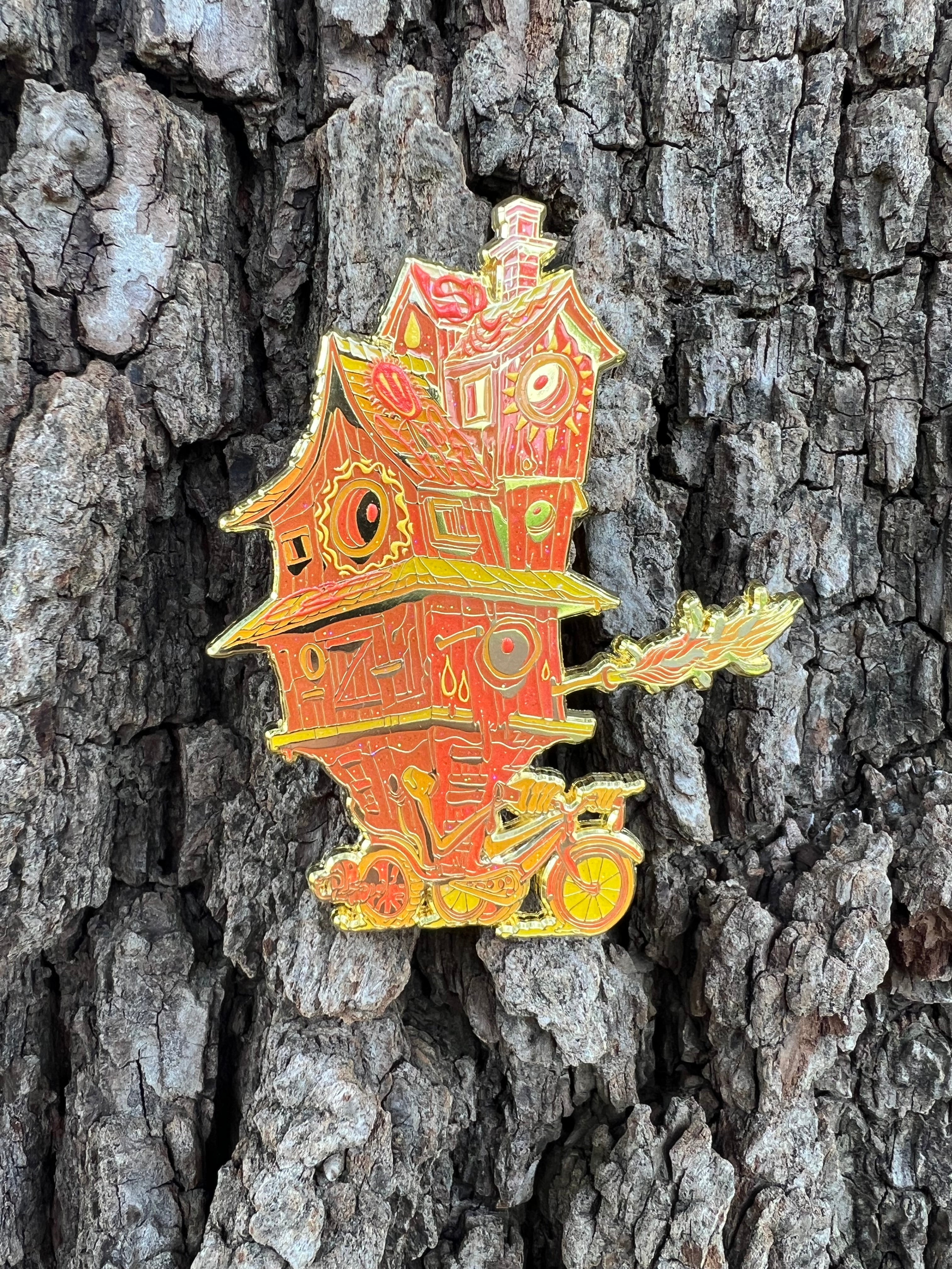 “Bike House" - Pin - Orange Sunshine