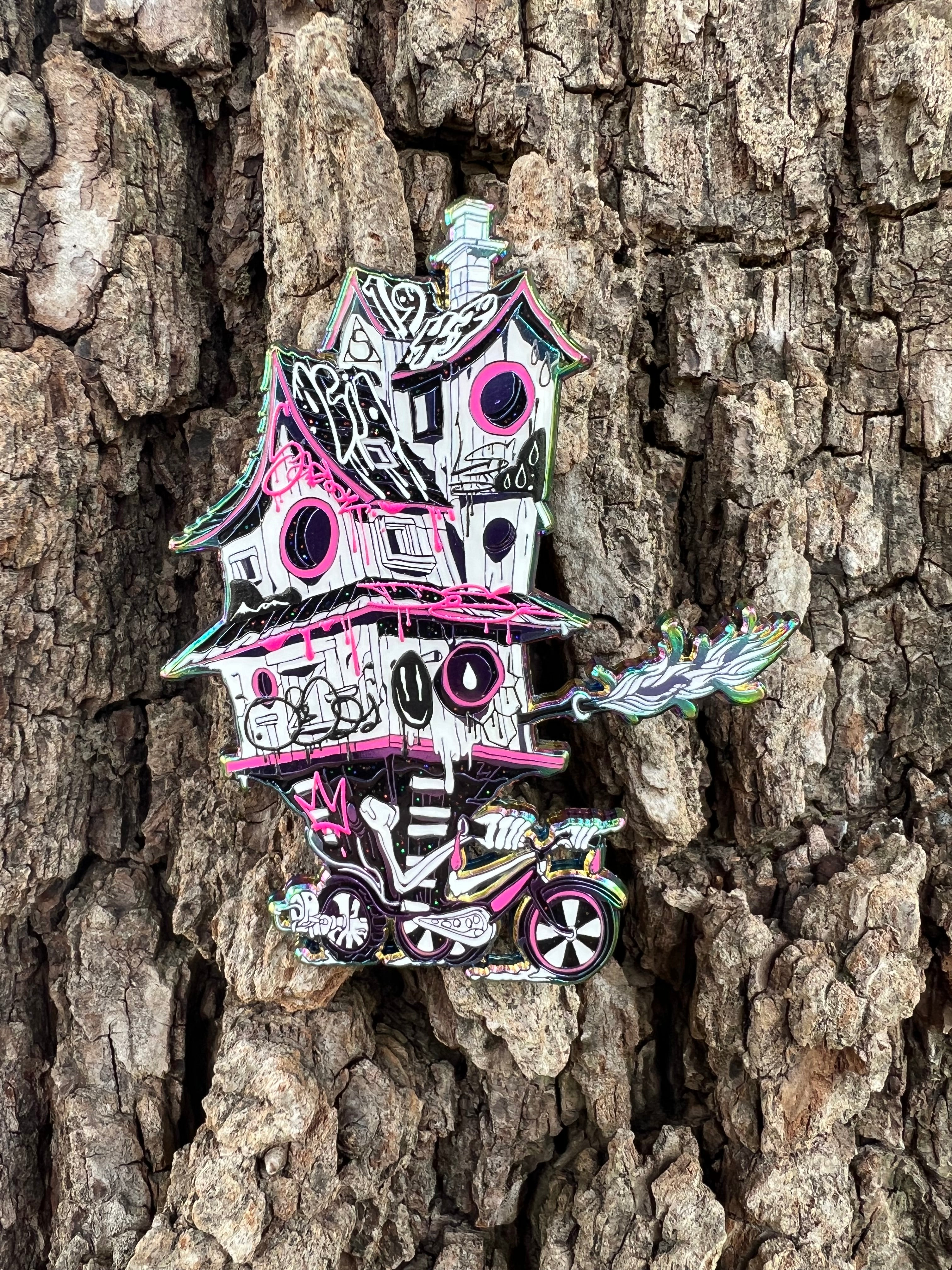 “Bike House" - Pin - Fluff