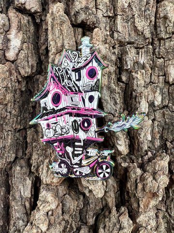 “Bike House" - Pin - Fluff
