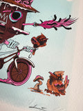"Bike House" -  Lightly Hand Embellished Print 9x12 - Cake (5/5)