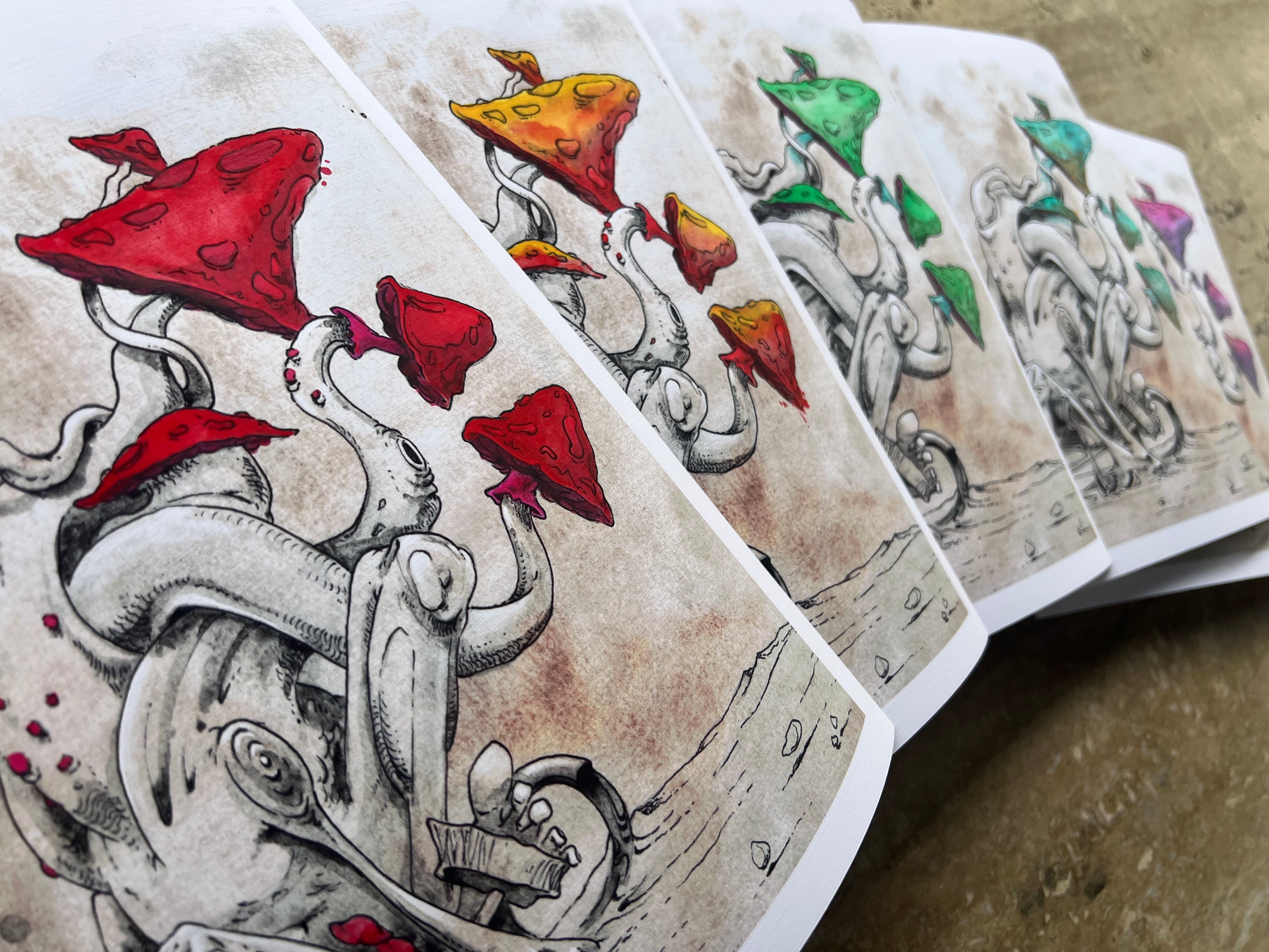 "Phyun Guai, Rider of the Burnt Desert" Hand Embellished Giclee - Fine Art Paper Print : Archival Linen (Blind Bag)