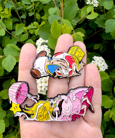 "A Damsel In Distress" and "The Tour Guide”  2 Pins - OG