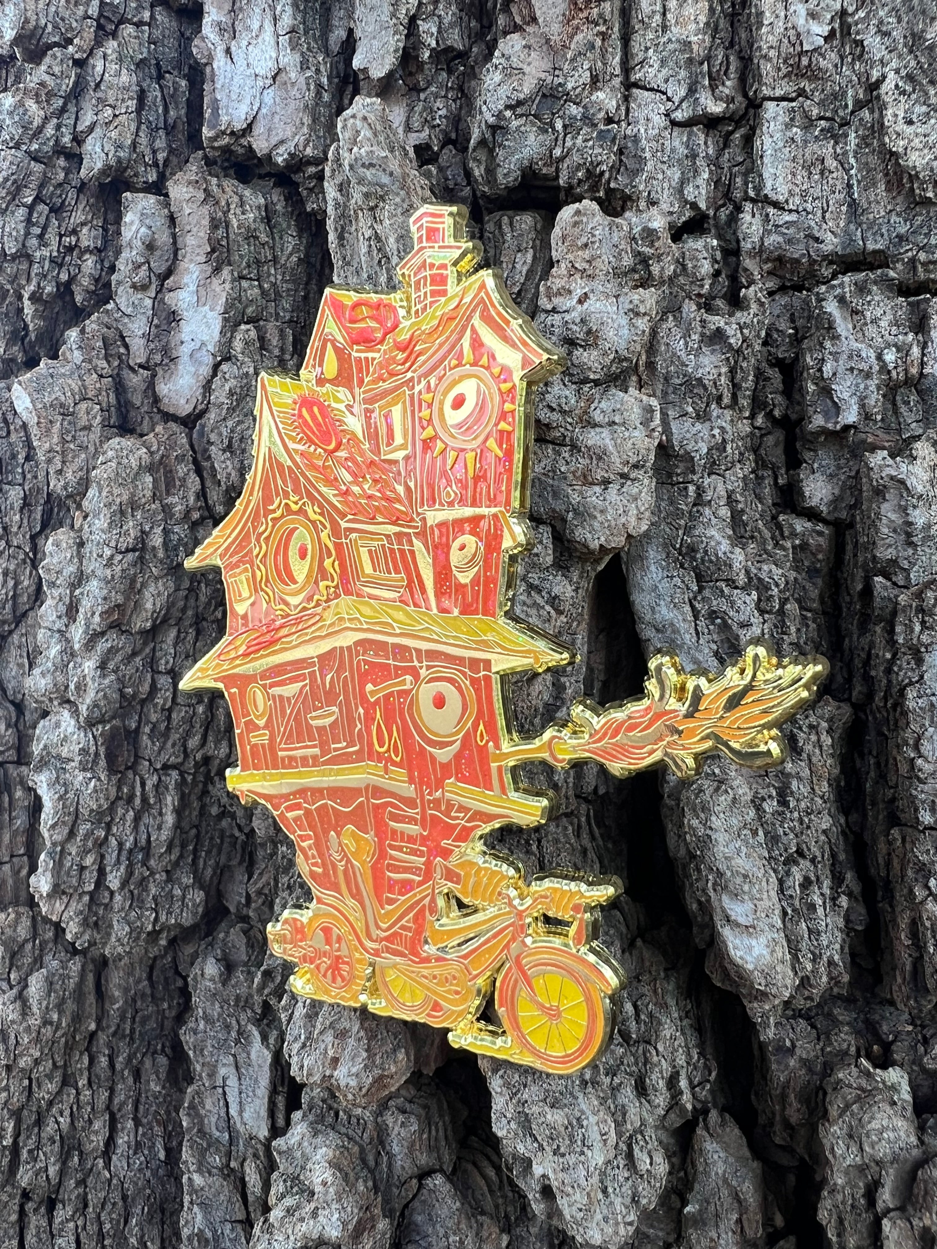 “Bike House" - Pin - Orange Sunshine