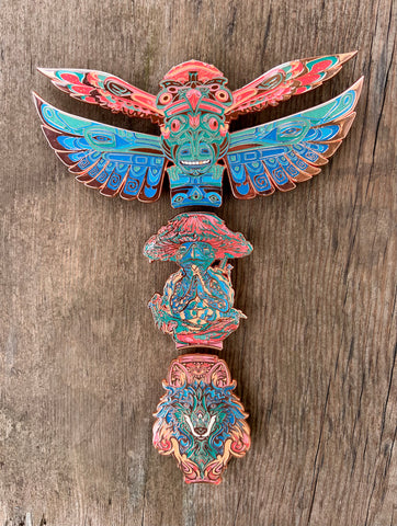 “Elements of Nature Totem" - AP 3 Piece Pin Set (copper)