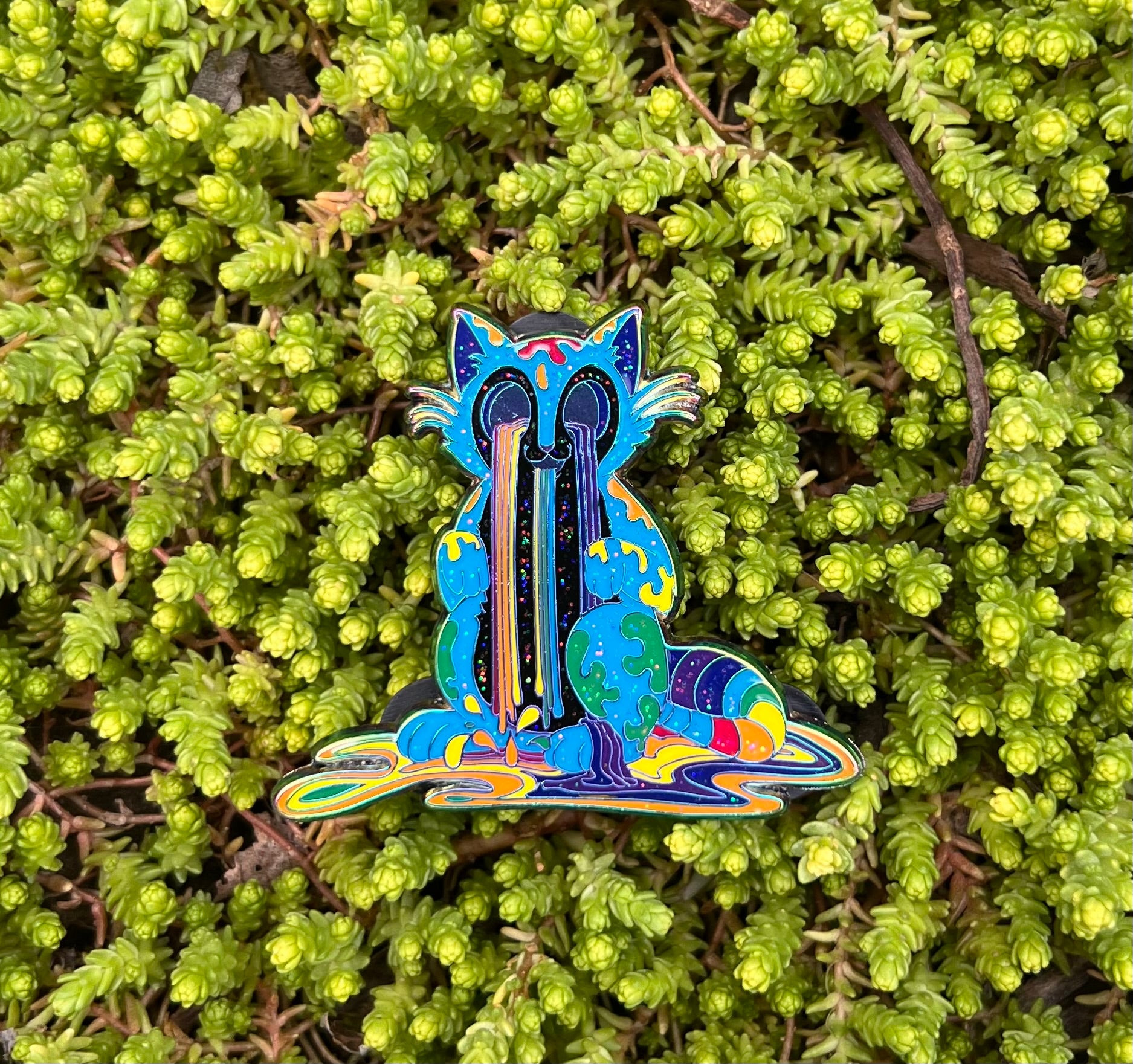 "Rainbow Kitty- Radioactive" Pin - OG Rainbow