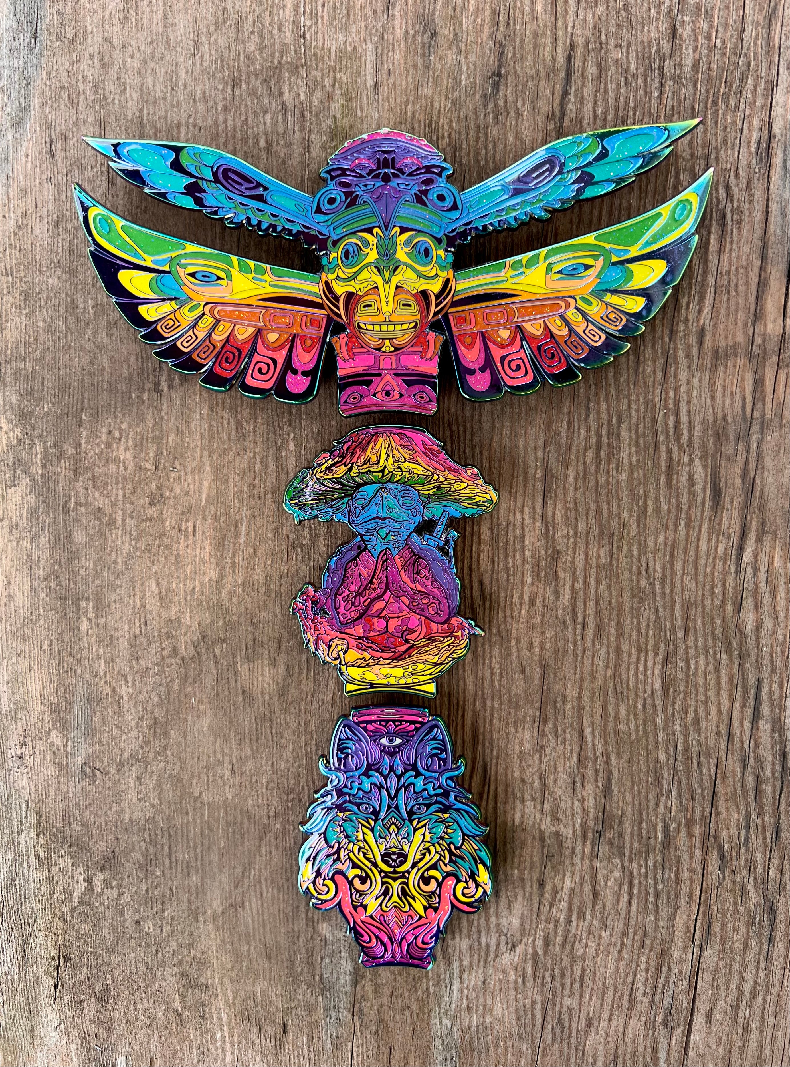 “Elements of Nature Totem" - AP 3 Piece Pin Set (Ano)