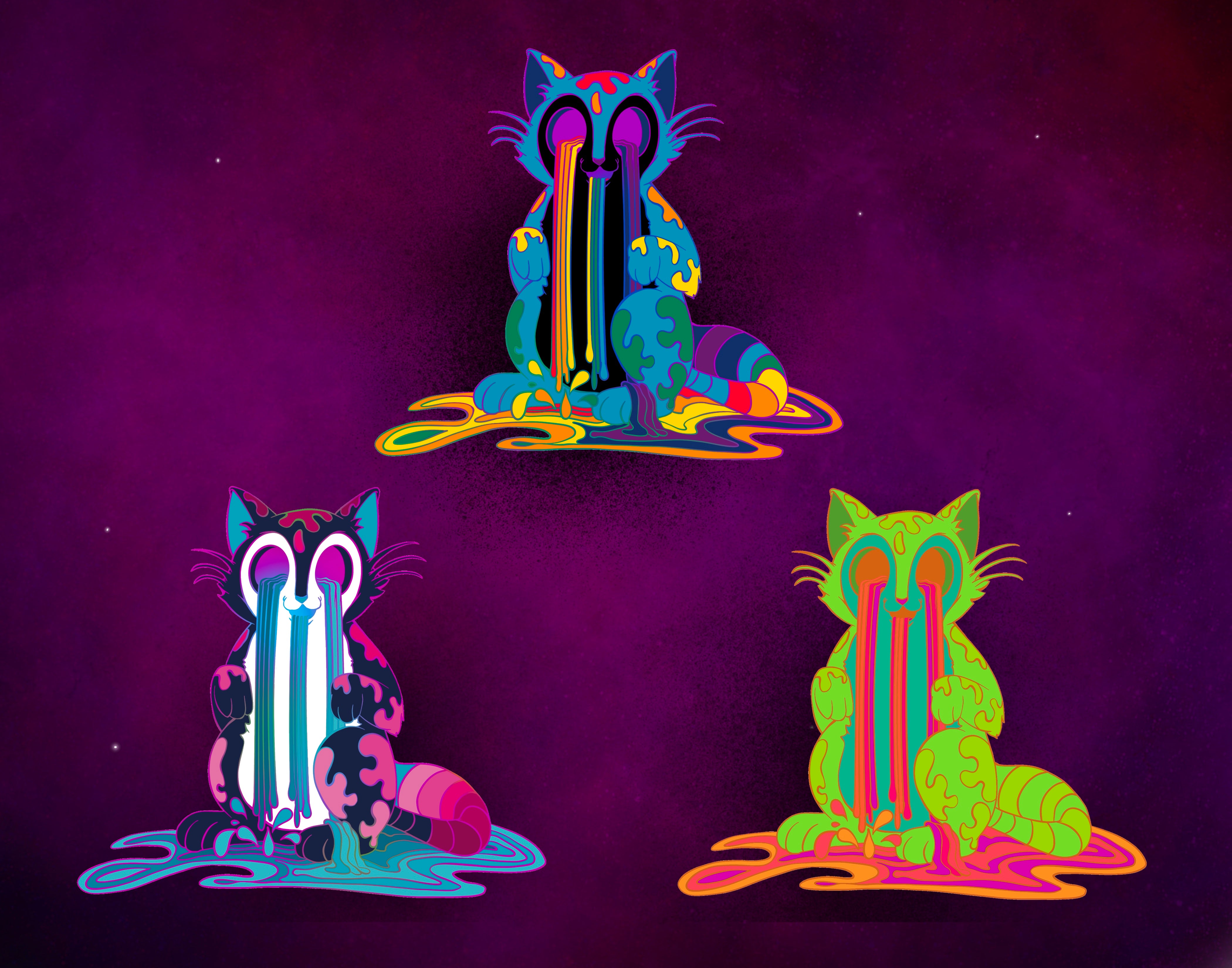 "Rainbow Kitty- Radioactive" Pin - Blind Bag (Pre-sale)